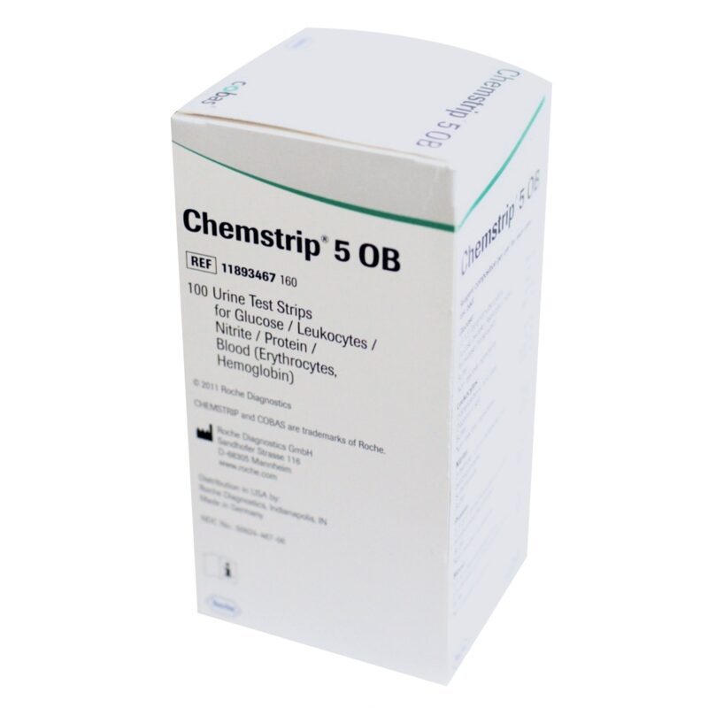 Chemstrip® 5 OB Urine Test Strips, (100/Vial) - Item #11893467160