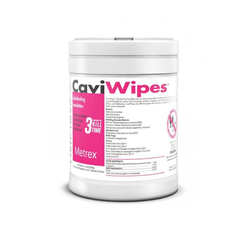 Surface Disinfectant CaviWipes™ - Premoistened, Alcohol-Based, 160 Wipes/Canister