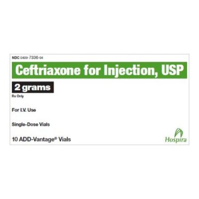 Ceftriaxone Sod F/Inj SDV 2gm/vl, 10/bx (BX)