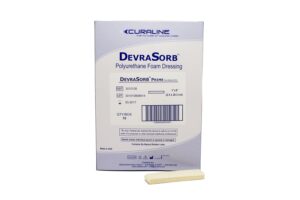 Dukal – Foam Dressing DevraSorb™ 1 x 8 Inch Rectangle, Non-Adhesive, Sterile (BX)