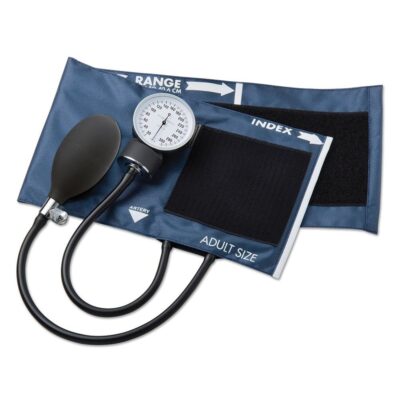 ADC Aneroid Sphygmomanometer, Adult Size – Navy Blue, Latex-Free Cuff