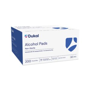 Alcohol Prep Pad, Dukal® 70% Isopropyl, Medium, 2-Ply, Non-Sterile, (200/Box) - Item #852