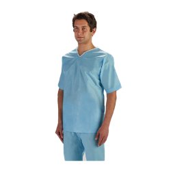 Graham Medical Patient Shirt, SMS, Medium, Light Blue (CS)