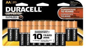 DURACELL® COPPERTOP® ALKALINE RETAIL BATTERY WITH DURALOCK POWER PRESERVE™ TECHNOLOGY(cs)