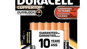 DURACELL® COPPERTOP® ALKALINE RETAIL BATTERY WITH DURALOCK POWER PRESERVE™ TECHNOLOGY(cs)