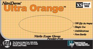 INNOVATIVE NITRIDERM® ULTRA ORANGE® POWDER-FREE EXAM GLOVES(cs)