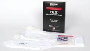 COVIDIEN/MEDICAL SUPPLIES T.E.D. ANTI-EMBOLISM STOCKINGS - THIGH LENGTH CONTINUING CARE(cs)