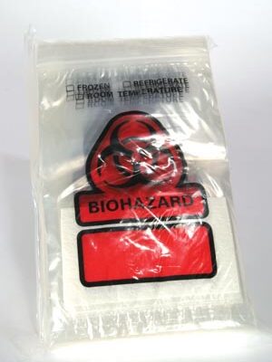 RD PLASTICS BIOHAZARD RECLOSEABLE BAG(cs)