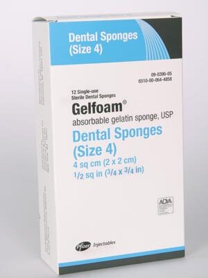 PFIZER GELFOAM® ABSORBABLE DENTAL SPONGE(pk)