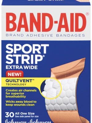 J&J BAND-AID® SPORT STRIP® ADHESIVE BANDAGES(cs)