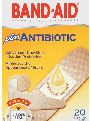 J&J BAND-AID® ADHESIVE BANDAGES - ANTIBIOTIC(cs)