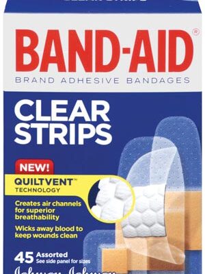 J&J BAND-AID® CLEAR ADHESIVE BANDAGES(cs)