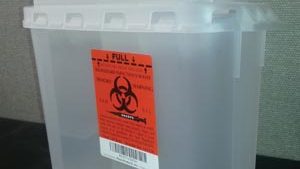 PLASTI WALL MOUNTED SHARPS DISPOSAL SYSTEM(cs)