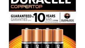 DURACELL® COPPERTOP® ALKALINE RETAIL BATTERY WITH DURALOCK POWER PRESERVE™ TECHNOLOGY(cs)