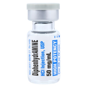 Diphenhydramine Hydrochloride Injection, USP, 50 mg/mL, 1 mL Single-Dose Vial