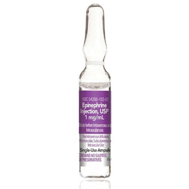 EPINEPHRINE AMP PF 1MG/ML 1M (EA)