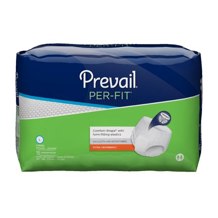 Adult Absorbent Underwear Prevail® Per-Fit® Pull On Large Disposable
