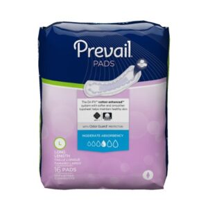 Bladder Control Pad Prevail® 11 Inch Length Moderate Absorbency Quick Wick™ X-Large Female Disposable