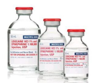 Lidocaine HCl Epinephrine Injection 2% 1-100,000 MDV 50mL Each
