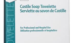Castile Soap Towelette, 2% Coconut Oil, 1/pk, 100 pk/bx, 10 bx/cs (BX)