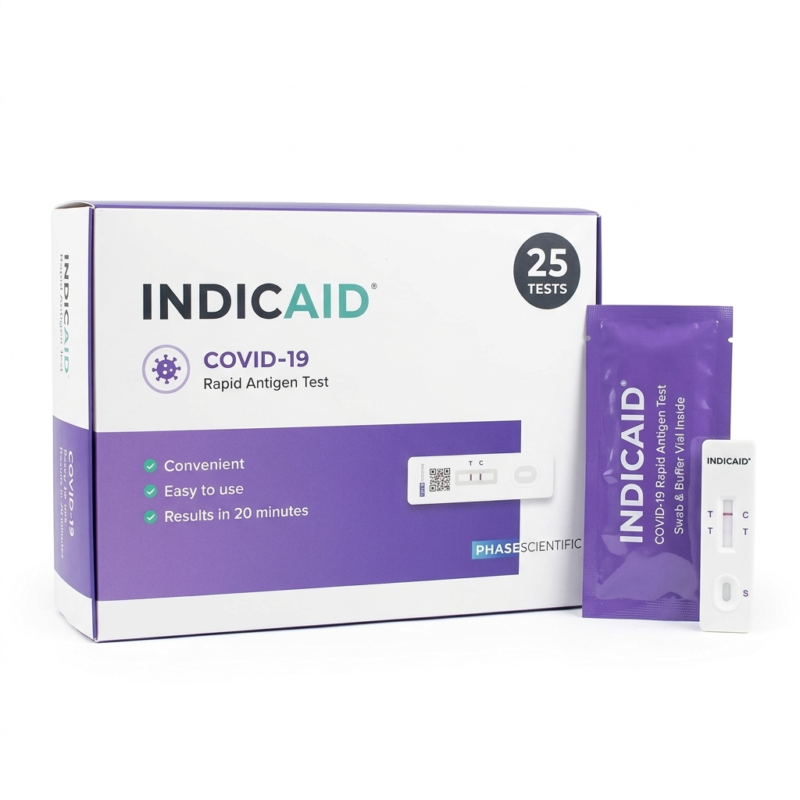 INDICAID® COVID-19 Rapid Antigen Test, 25 Tests per Box