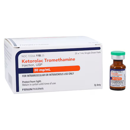 Ketorolac Tromethamine Injection, USP, 30 mg/mL, 1 mL Single-Dose Vials