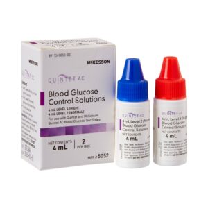 Blood Glucose Control Solution McKesson Quintet AC® 2 X 4 mL Level 1 & 2(BX)