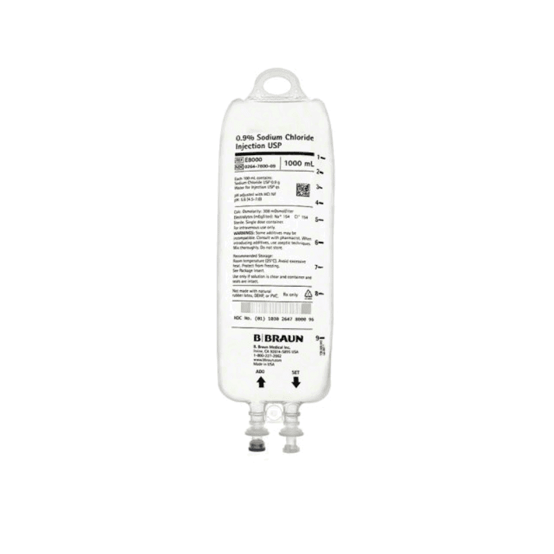 Sodium Chloride Injectable Solution 0.9% 1000mL Bags
