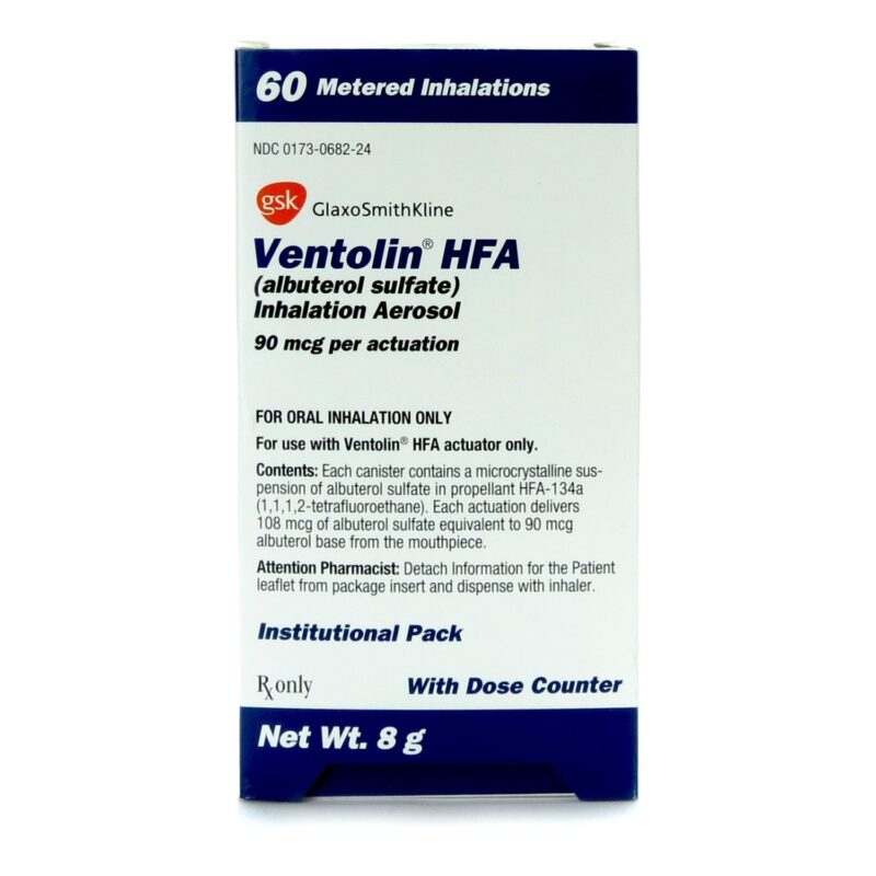 Ventolin, HFA Inhaer W/CNTER 90MCG