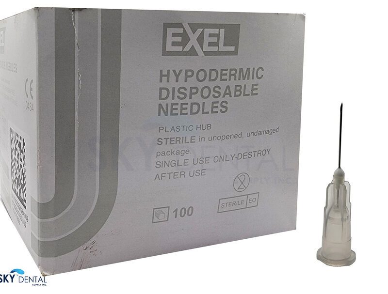 Exel Hypodermic Needles 27G x ½", 100/bx