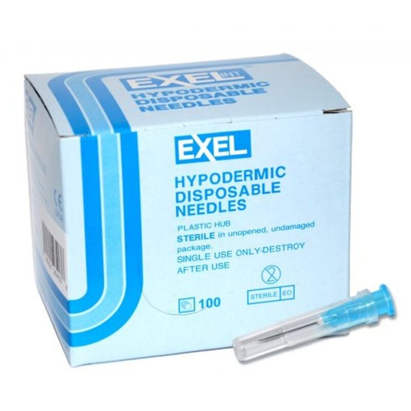 Exel Hypodermic Needles 23G x 1" 100/box
