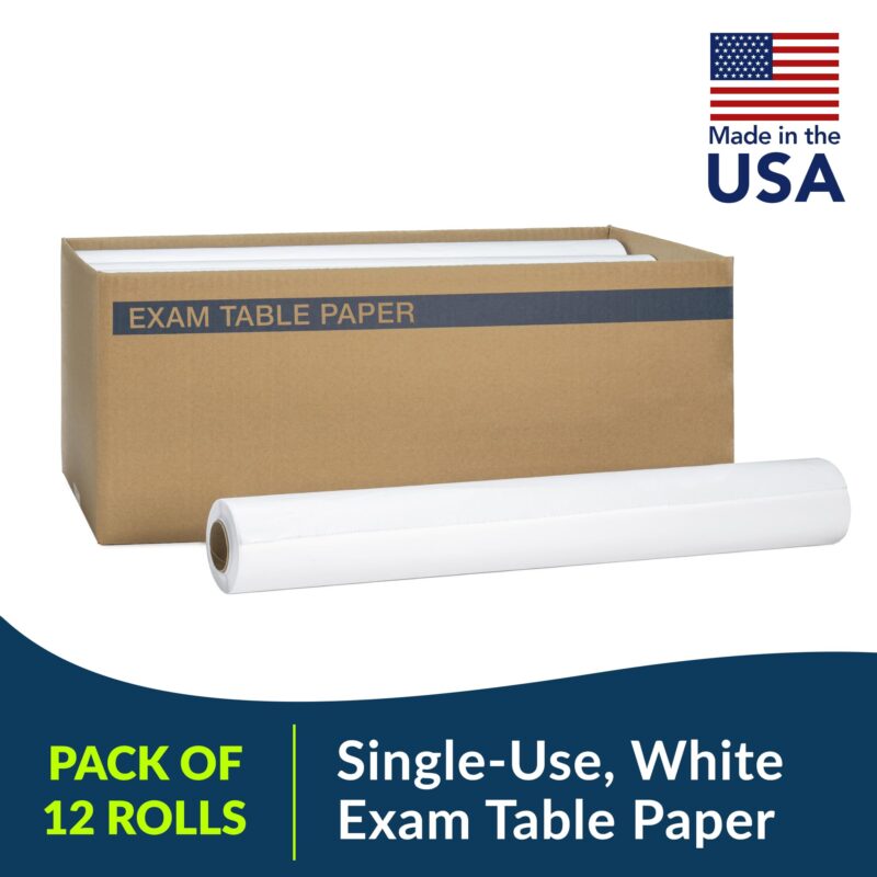 Exam Table Paper Avalon® 18 Inch Width, 125 Foot Length, White Crepe (12/CS) - Item #613
