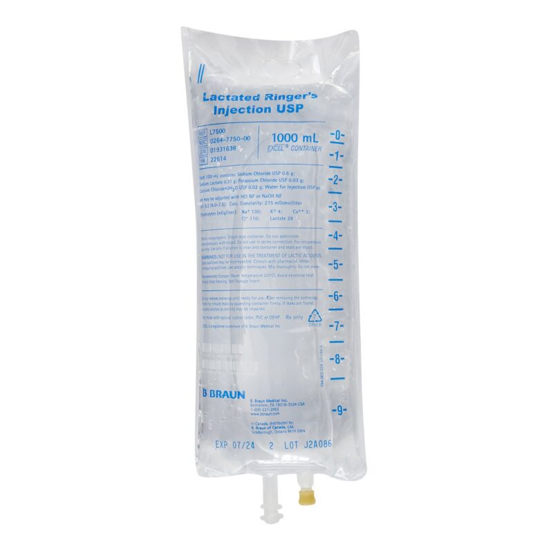 Lactated Ringer's 1,000mL, Inj Solution, Flexible Bag