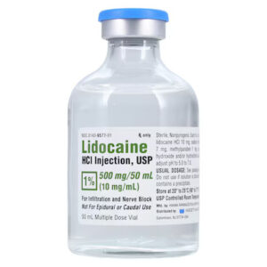 Lidocaine Hydrochloride Injection, USP, 1% (10 mg / mL), 50 mL Multiple-Dose Vial