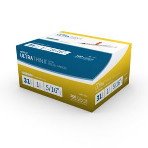 Standard Insulin Syringe with Needle AIMSCO® 1cc, 31G x 5/16", NonSafety Ultra-Thin Wall