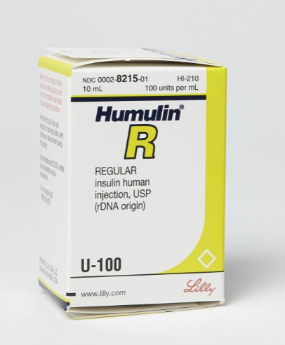Humulin R 100 Units/mL Vial, 10 mL