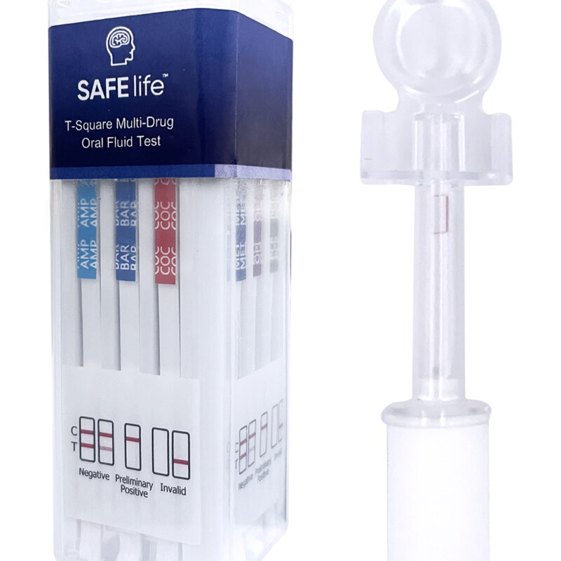 SAFElife™ T-Square® 12-Panel Oral Fluid Drug Test with Alcohol (25/Box)