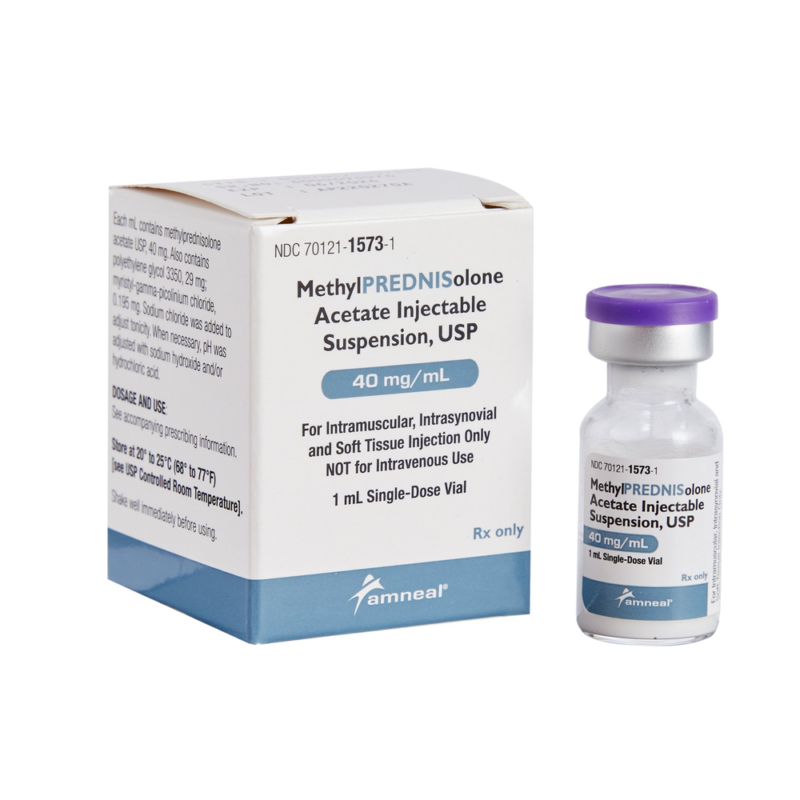 Methylprednisolone Acetate Injection, USP, 40 mg/mL, 1 mL Single-Dose Vial