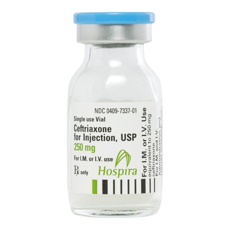 Pfizer™ Ceftriaxone for Injection, USP, 250 mg Single-Dose Vial (Box of 10)