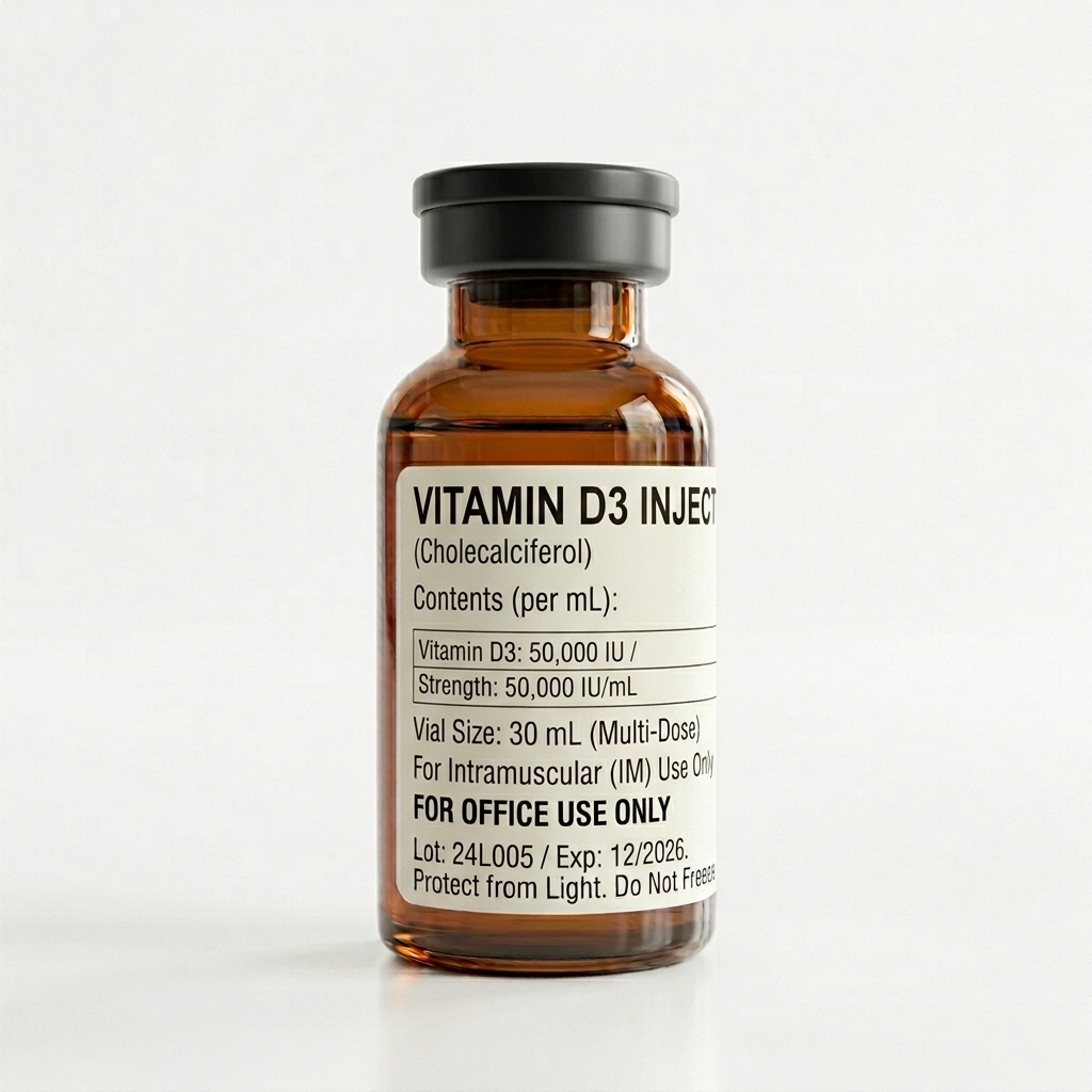 Vitamin D3 Injection – 50,000 IU/mL – 30mL Multi-Dose Vial