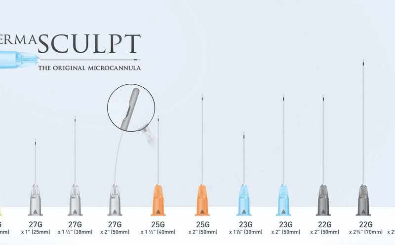 DermaSculpt 25G × 1.5″ Aesthetic Microcannula – Blunt Tip, Regular Wall, Without Safety - Box of 20