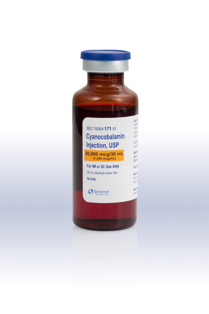 Cyanocobalamin B-12 Injection 1000mcg/mL - 30 mL Multiple-Dose Vial