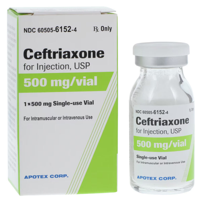 Apotex™ Ceftriaxone for Injection, USP, 500 mg Single-Dose Vial