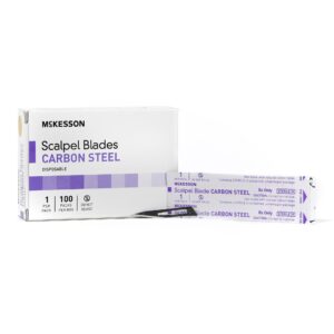 Surgical Blade McKesson Brand Carbon Steel No. 11 Sterile, 100 Blades/Box