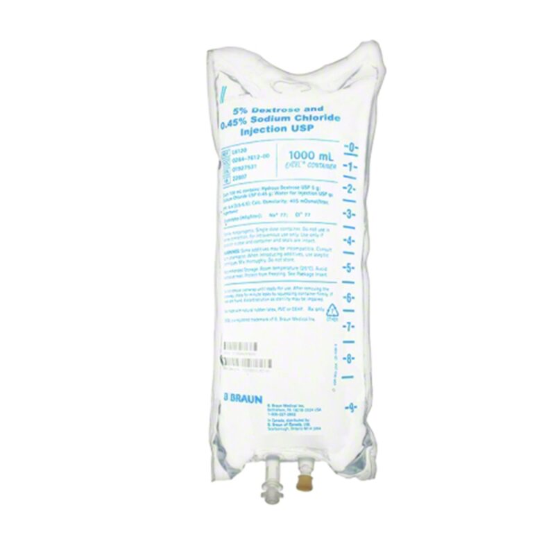 Dextrose / Sodium Chloride 5% - 0.45% IV Solution 1,000 mL Bags