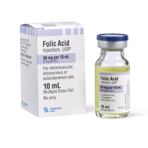 Folic Acid Injection, USP, 5 mg/mL, 10 mL Multiple-Dose Vial