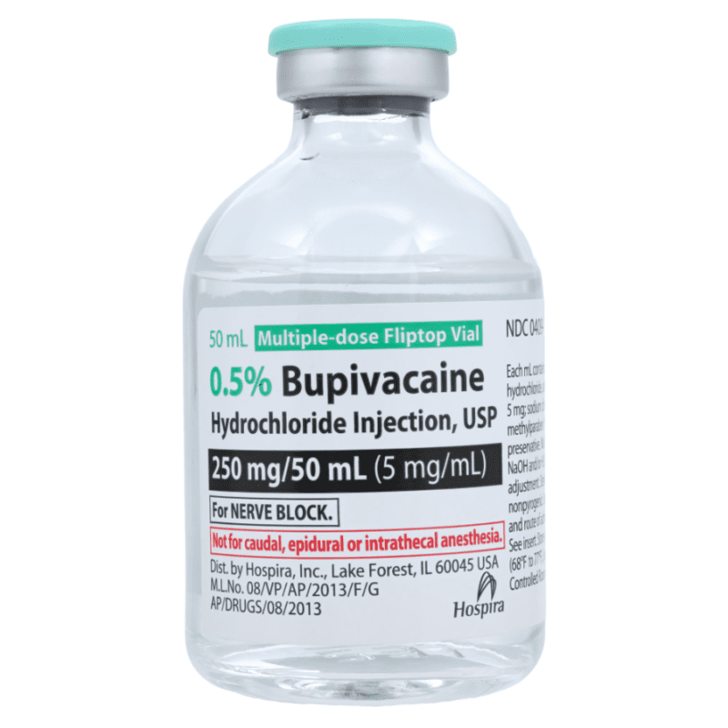 Pfizer™ Bupivacaine HCl 0.5%, 5 mg/mL Injection, 50 mL Multiple-Dose Vial (MDV)
