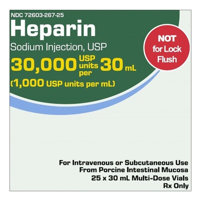 Heparin Sodium 1,000 U / mL Injection 30 mL(BX)