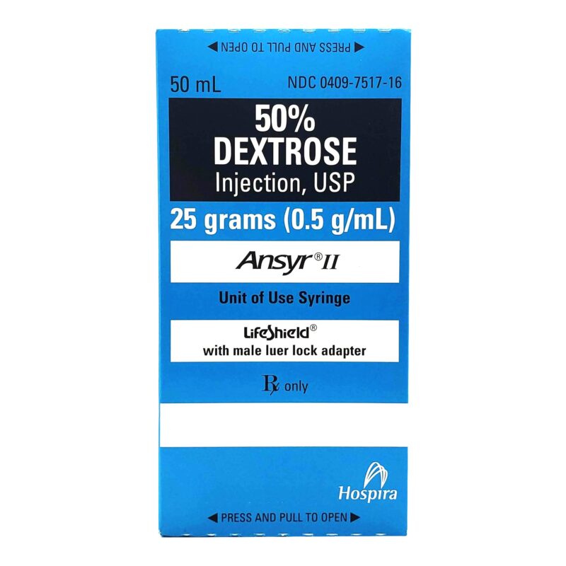 Dextrose Injection 50% Ansyr Syringe 50mL Each