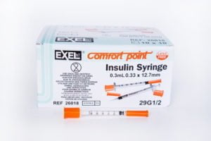 Insulin Syringe & Needle, 31G x 5/16", 1/2cc, 10/bg, 10 bg/bx, 5 bx/cs (BX)